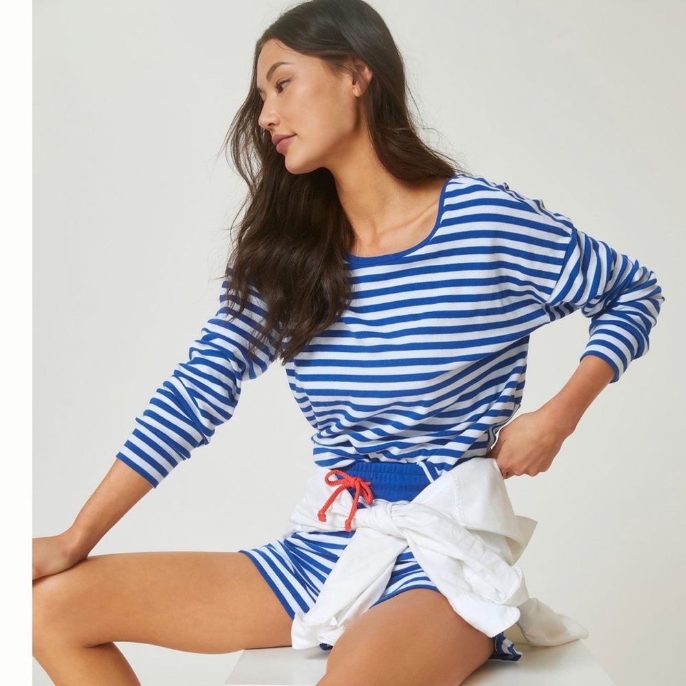 NWT Sundry Striped Twist-Back Sweater shirt Anthropologie